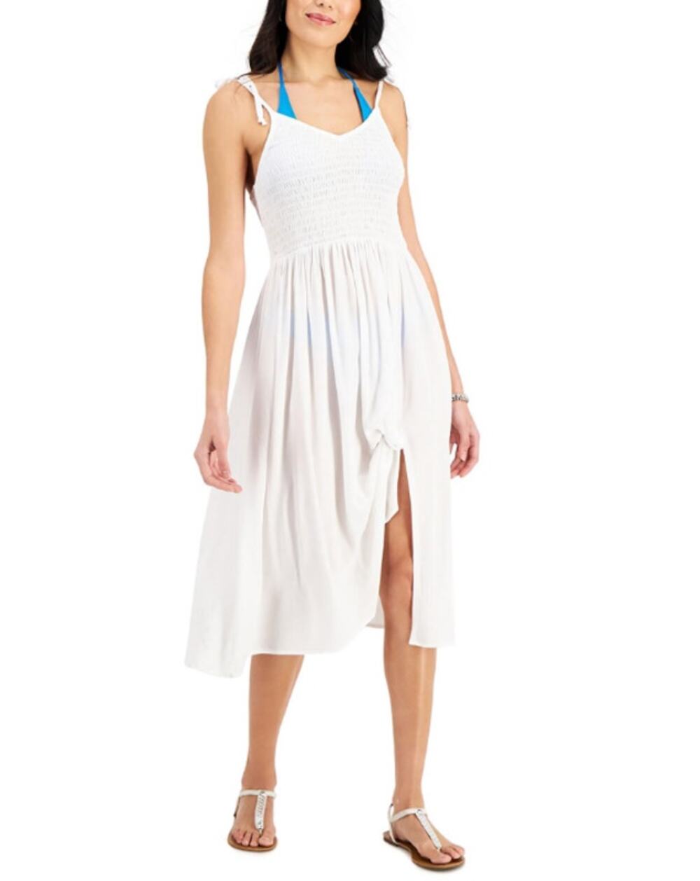 Miken Swim Smocked Midi Dress
